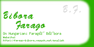 bibora farago business card